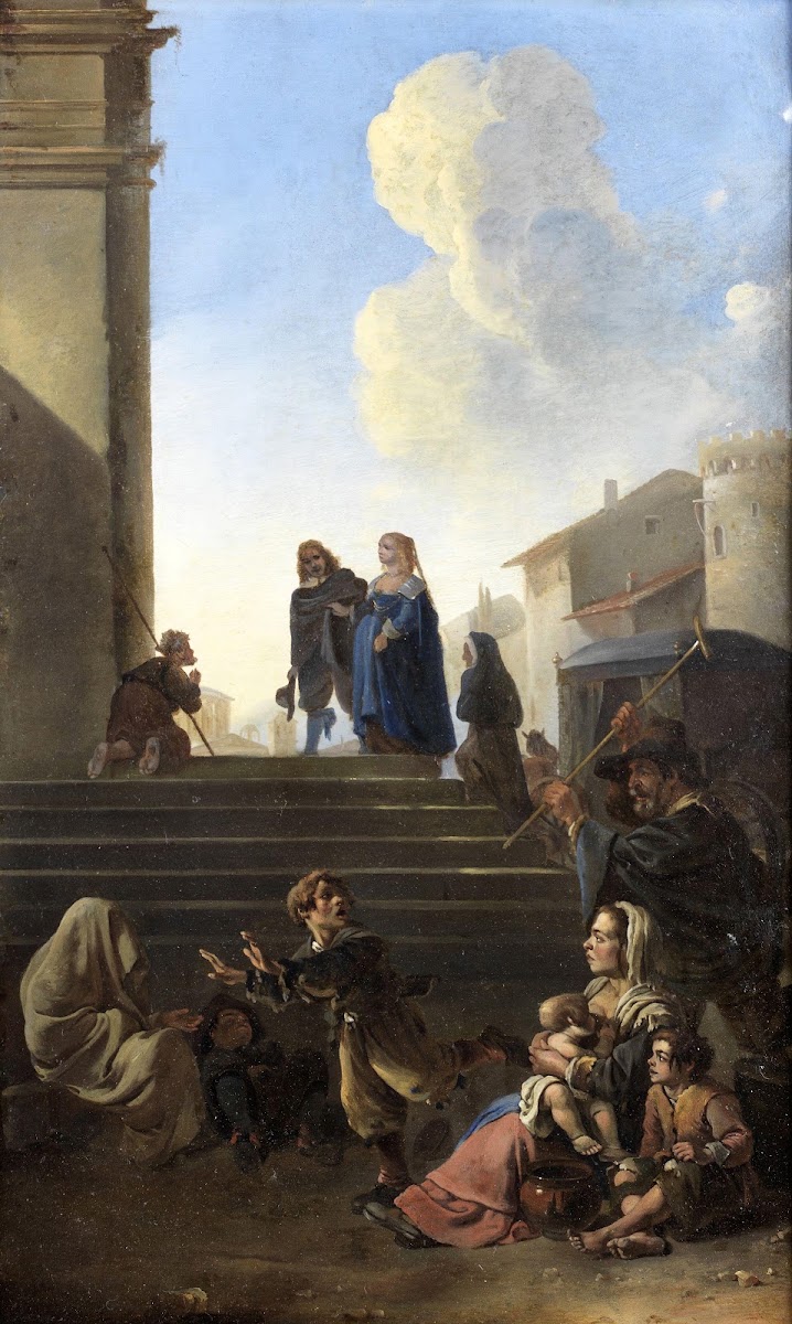 Peasants Before Church Steps