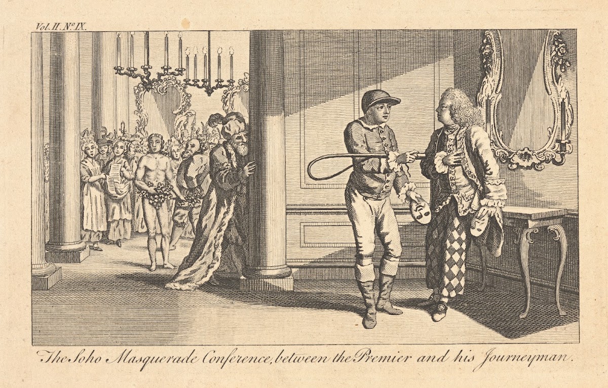 The Soho masquerade conference between the Premier and his journeyman 1770