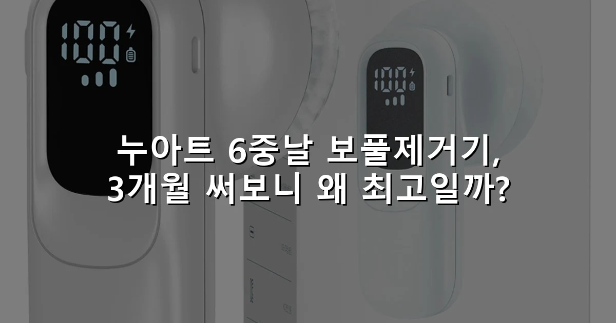 누아트 6중날 보풀제거기, 3개월 써보니 왜 최고일까?