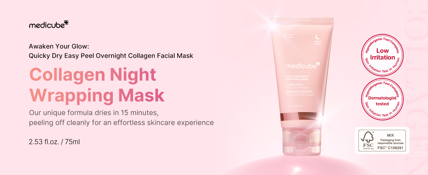 Medicube Collagen Night Wrapping Mask 75ml Peel Off Facial GENERICO ...