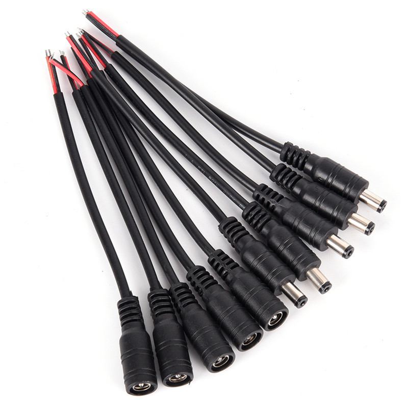 DC power connection cable with 5.5×2.1 mm connector
