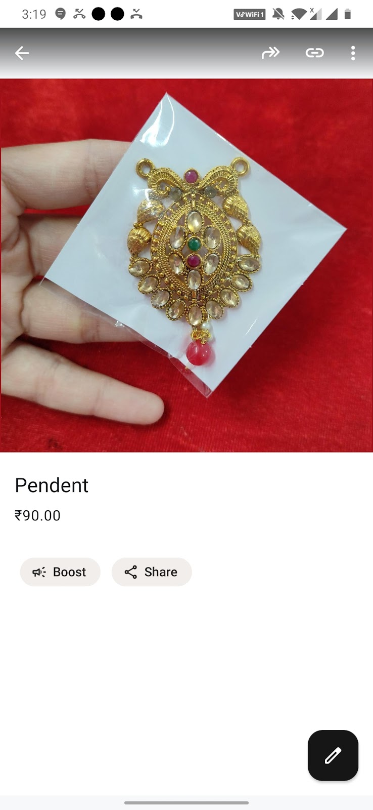 Oval Shape Mangalsutra pendent A