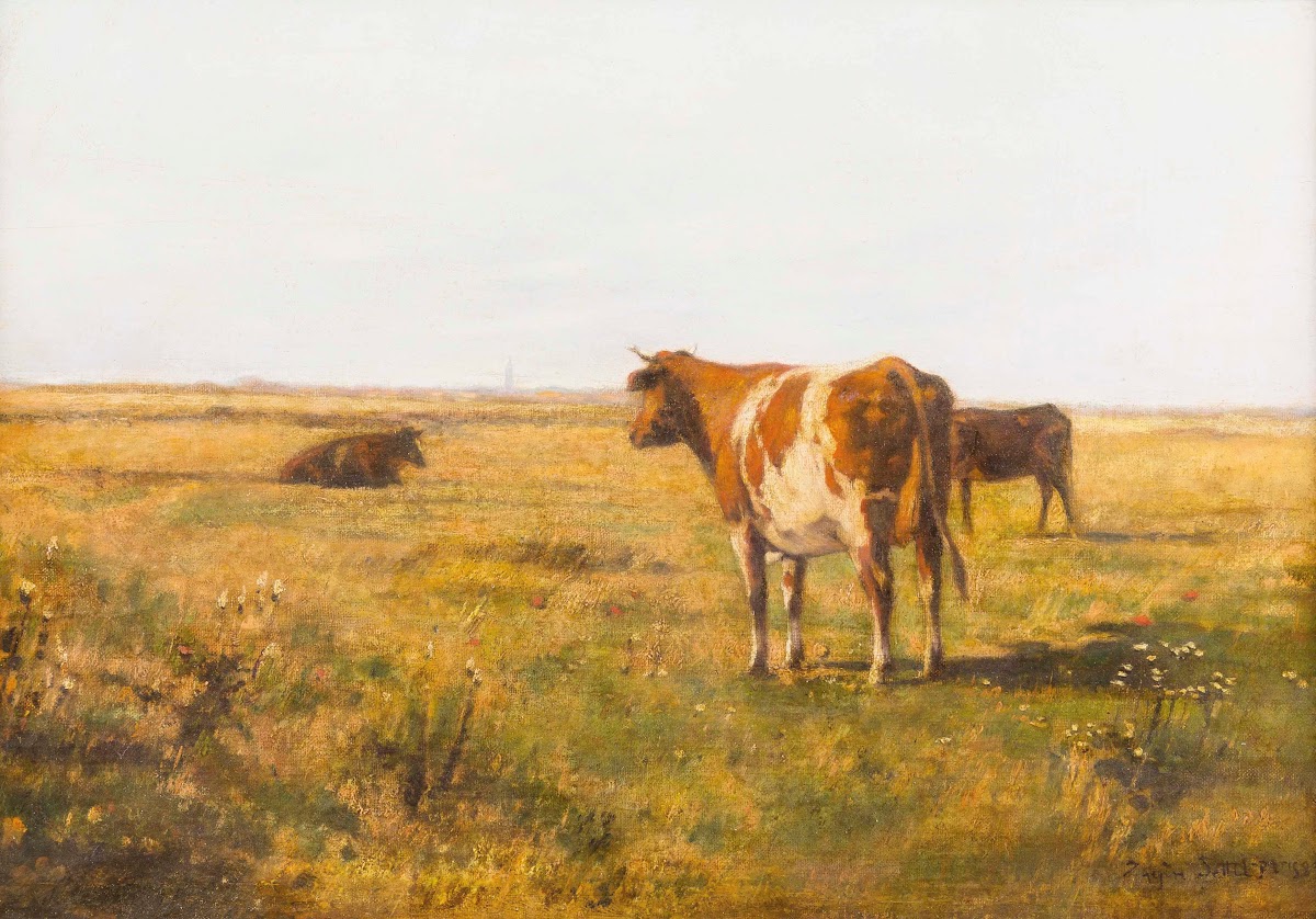 Rinder auf Sommerwiese 1889