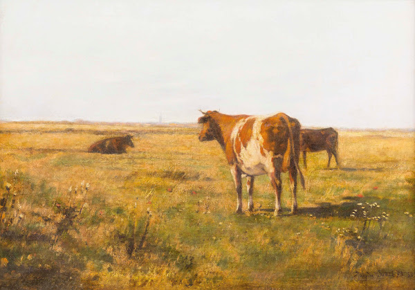 Rinder auf Sommerwiese 1889