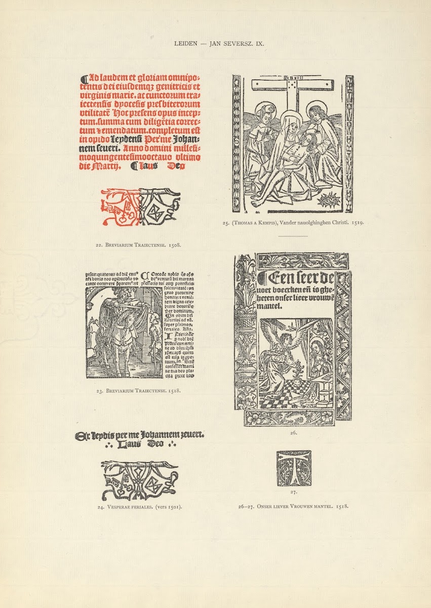 Lart typographique dans les Pays Bas pendant les annees 1500 a 1540 Pl100 1926