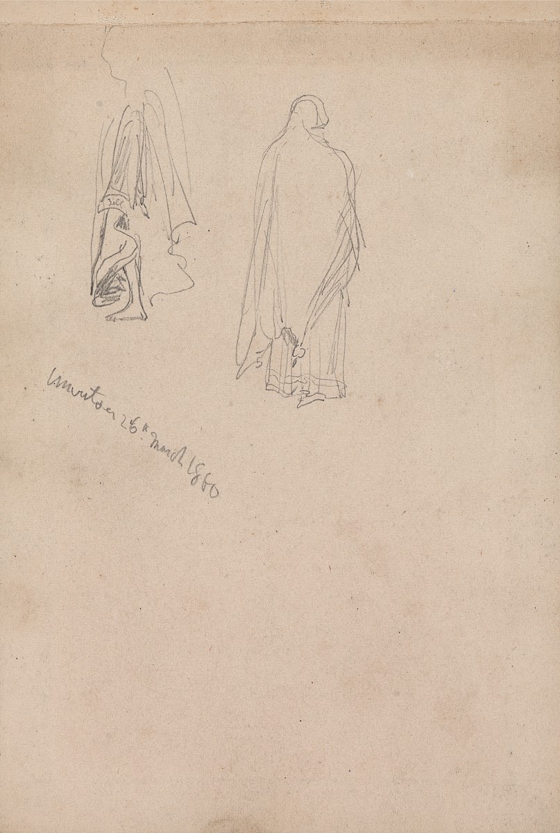 Sketch of Two Female Figures Amritsar 26 March 1860 1860