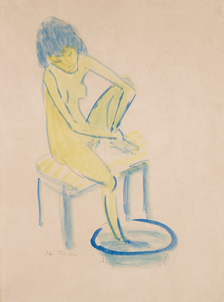 Sich waschender Akt circa 1920