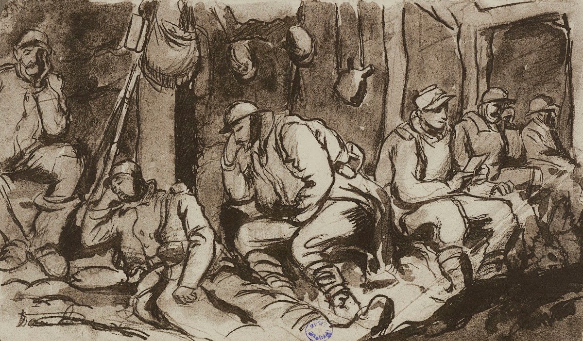 Intérieur de tranchée 1915 1916