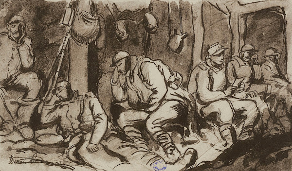 Intérieur de tranchée 1915 1916