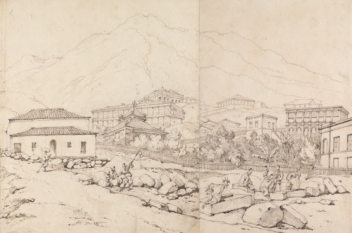 Building on a Hillside in a Mountainous Village