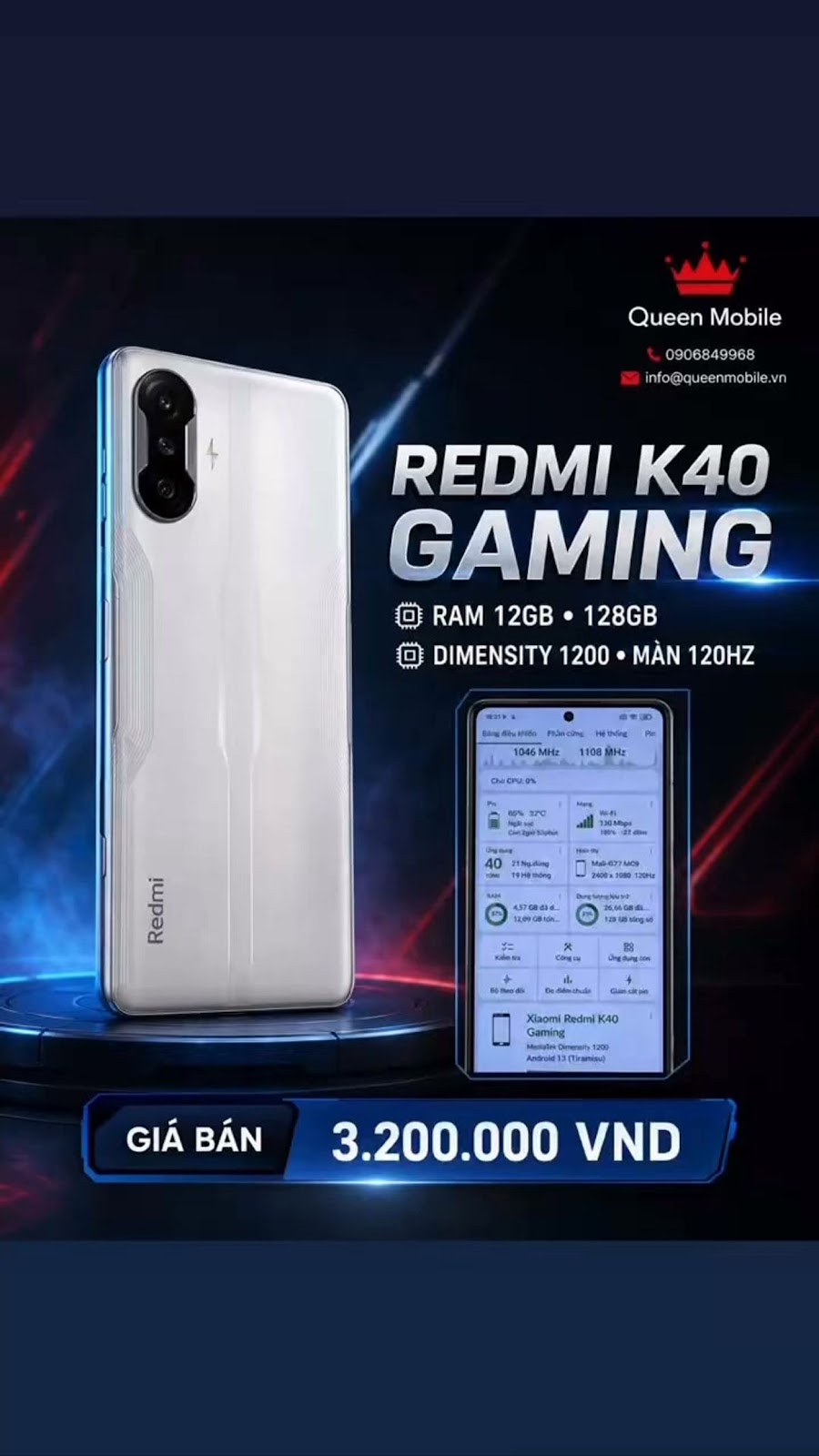 – MÀN 120HZ, GIÁ CHỈ 3.200.000 VND 

Chỉ hơn 3 triệu mà có RAM 12GB, màn hì...