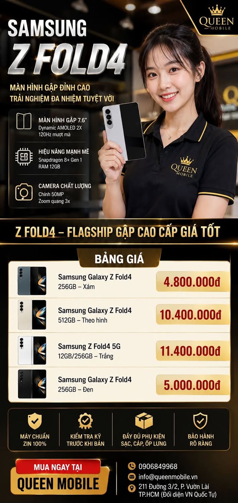 SAMSUNG GALAXY Z FOLD4 – GIÁ ĐẸP CHO DÒNG GẬP CAO CẤP 🌿💖