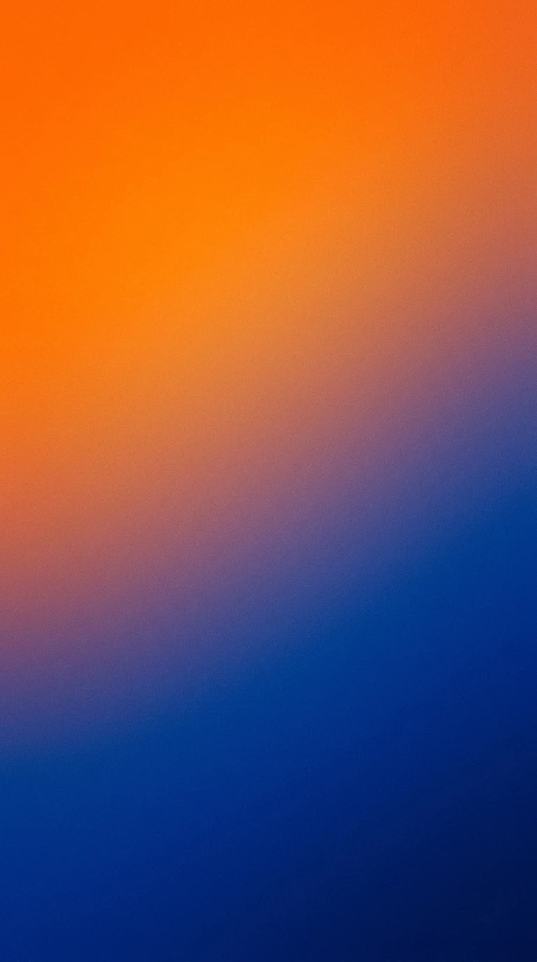 Minimalist Smooth Gradient from Vibrant Orange to Rich Blue - Free 4K mobile Wallpaper