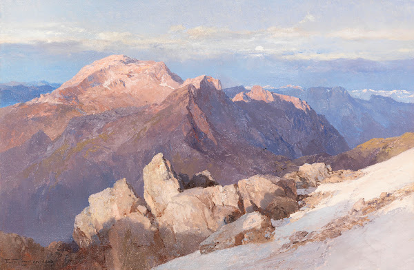 Hoher Göll vom Watzmann Hocheck 1919