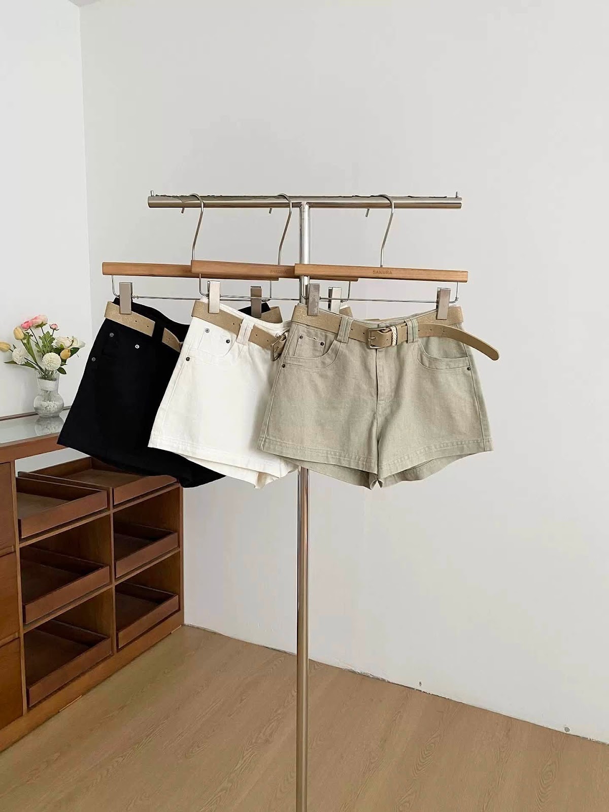Quần short kaki đai đôi 2túi kèm nịt XONXEN SHOP 978