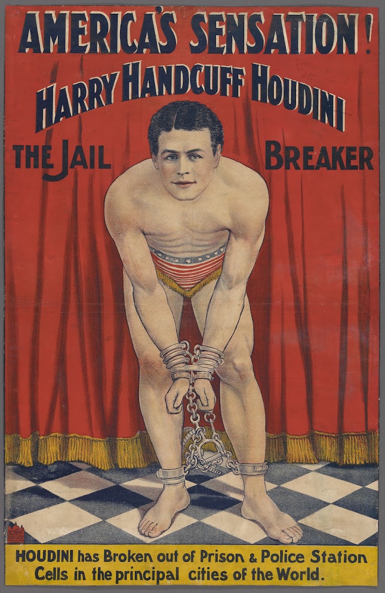 Americas sensation Harry Handcuff Houdini the jail breaker 1900