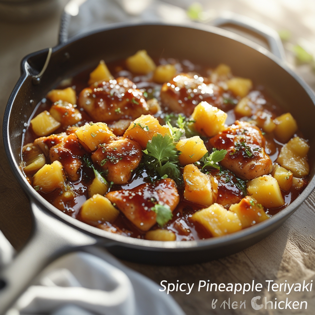 Spicy Pineapple Teriyaki Chicken Skillet