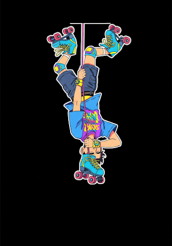 Minimalist Cartoon Figure Hanging