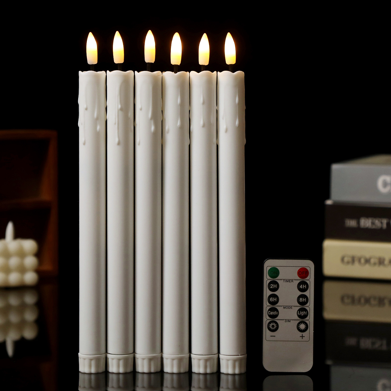 LED decorative candle with deceptively real flicker effect