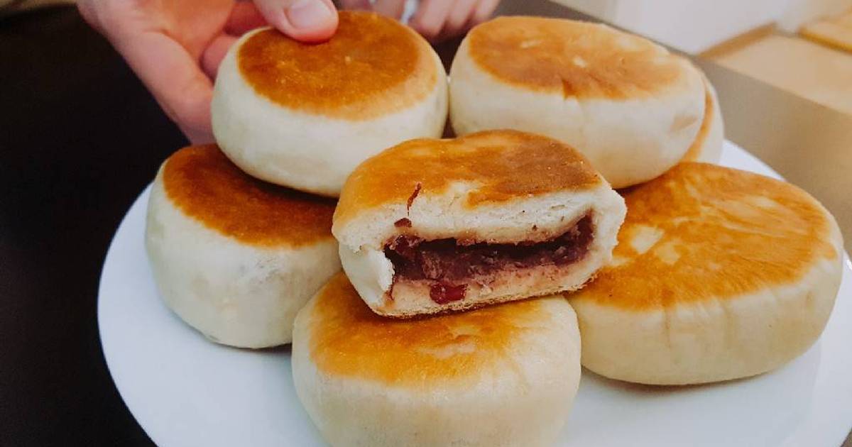 Bánh bao rán nhân đậu đỏ