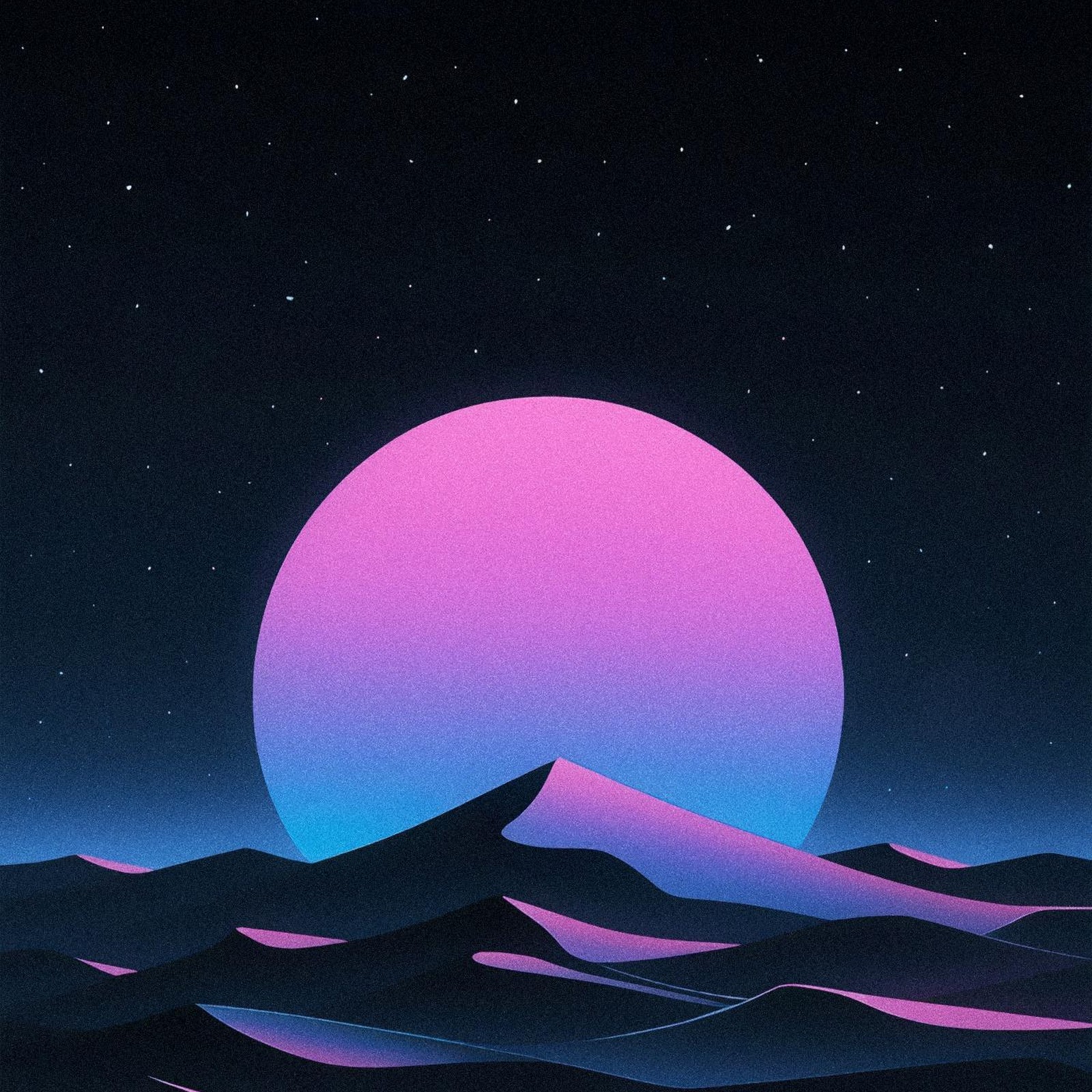 Download Neon Sunset Desert Dunes Full HD iPhone