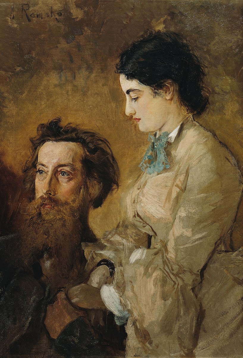 Der Bildhauer Reinhold Begas mit seiner Frau Margarethe 18691870