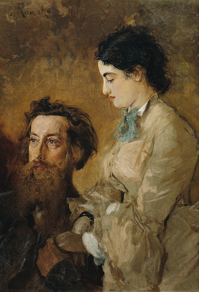 Der Bildhauer Reinhold Begas mit seiner Frau Margarethe 18691870