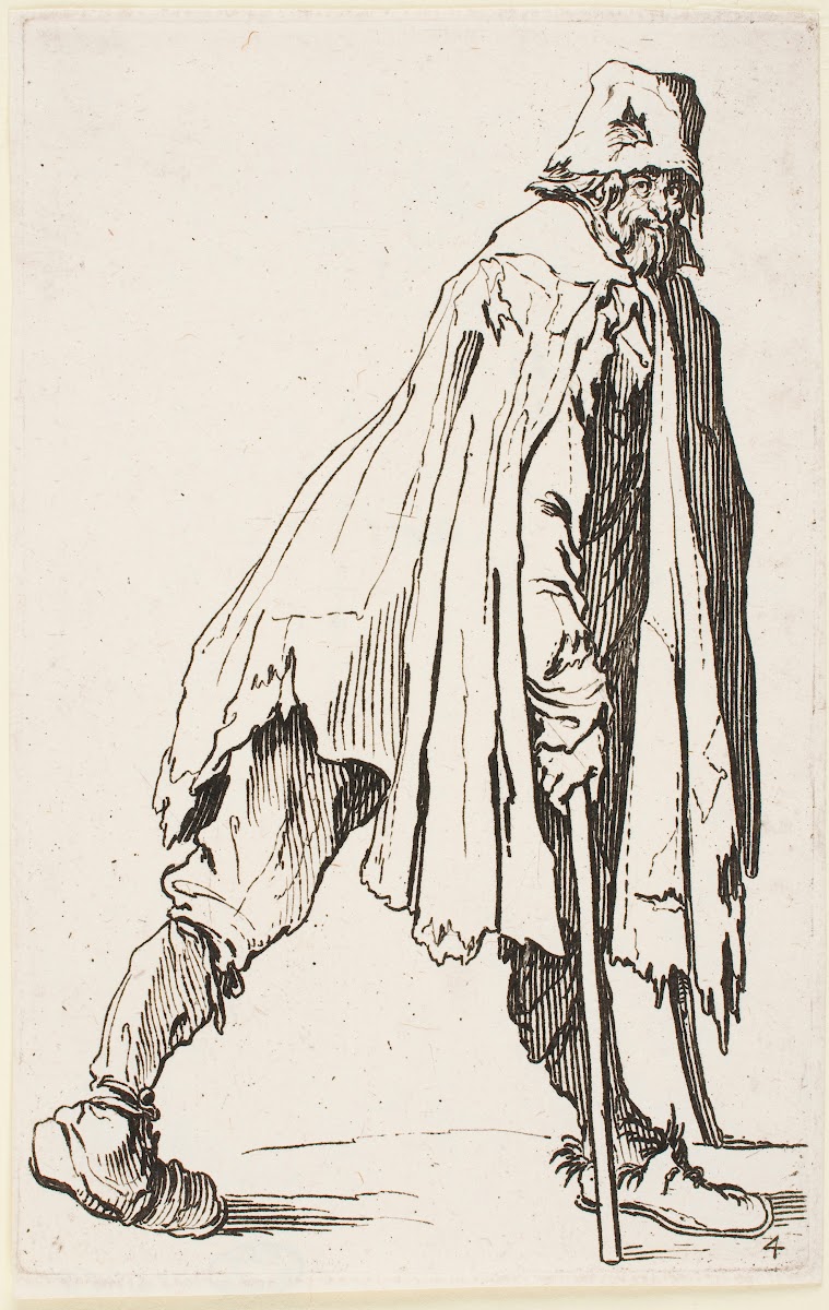 The Beggar on Crutches Wearing a Hat 1622
