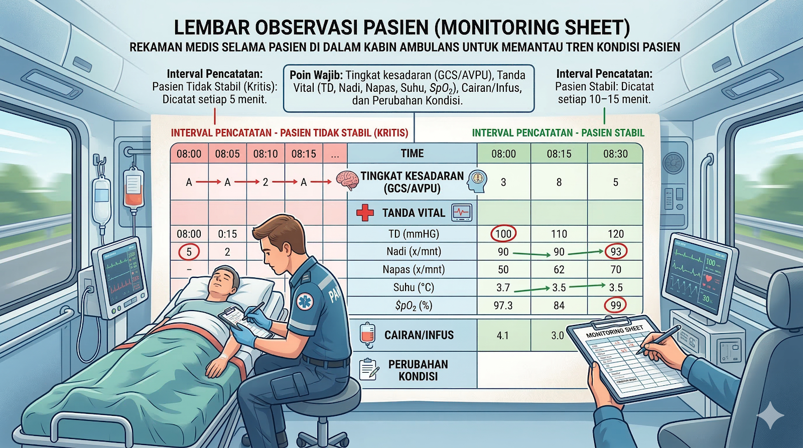 Modul Ambulance Monitoring Sheet