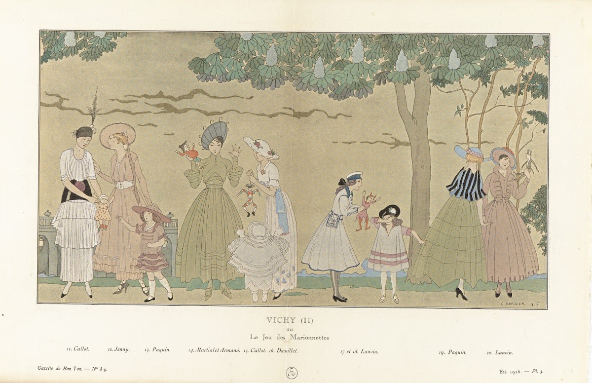 Gazette du Bon Ton Été  Le Jeu des Marionnettes 1915