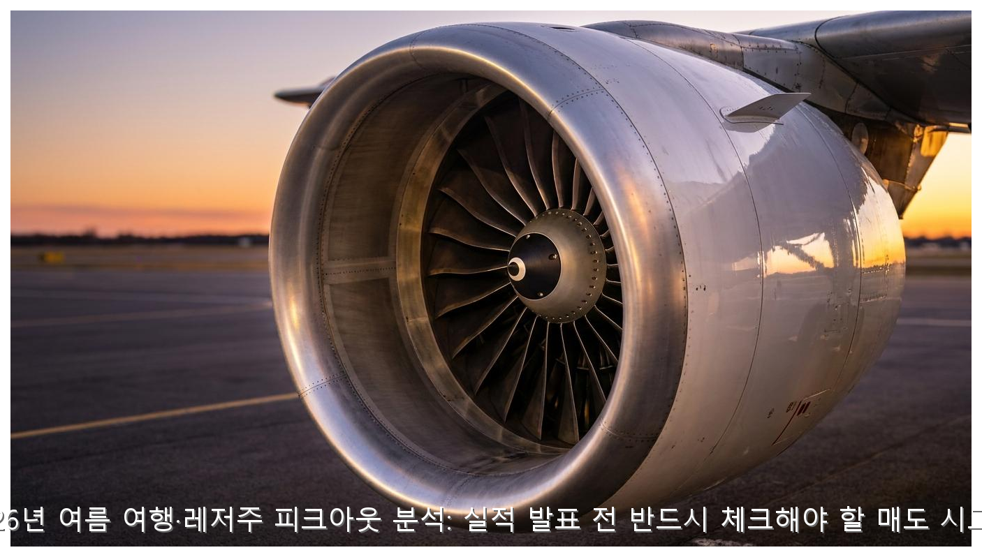 2026년 여름 여행·레저주 피크아웃 분석: 실적 발표 전 반드시 체크해야 할 매도 시그널 핵심 안내 및 분석 인포그래픽 (4)