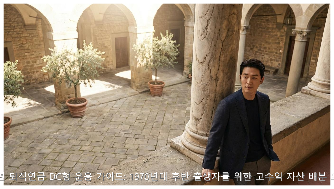 2026년 퇴직연금 DC형 운용 가이드: 1970년대 후반 출생자를 위한 고수익 자산 배분 모델링 핵심 안내 및 분석 인포그래픽 (6)