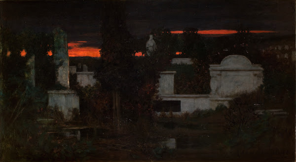 Italian Cemetery at Dusk 1880