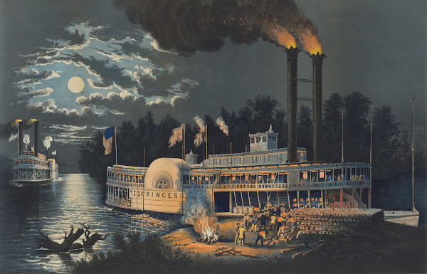 Wooding Up on the Mississippi 1863