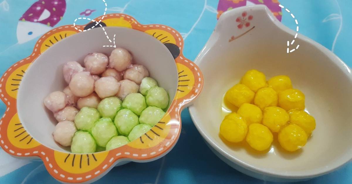 Trân châu phô mai viên tam sắc