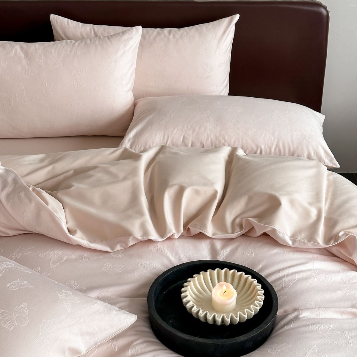 Cotton Bed Linen Set, 100 Count, Long Staple, Brushed
