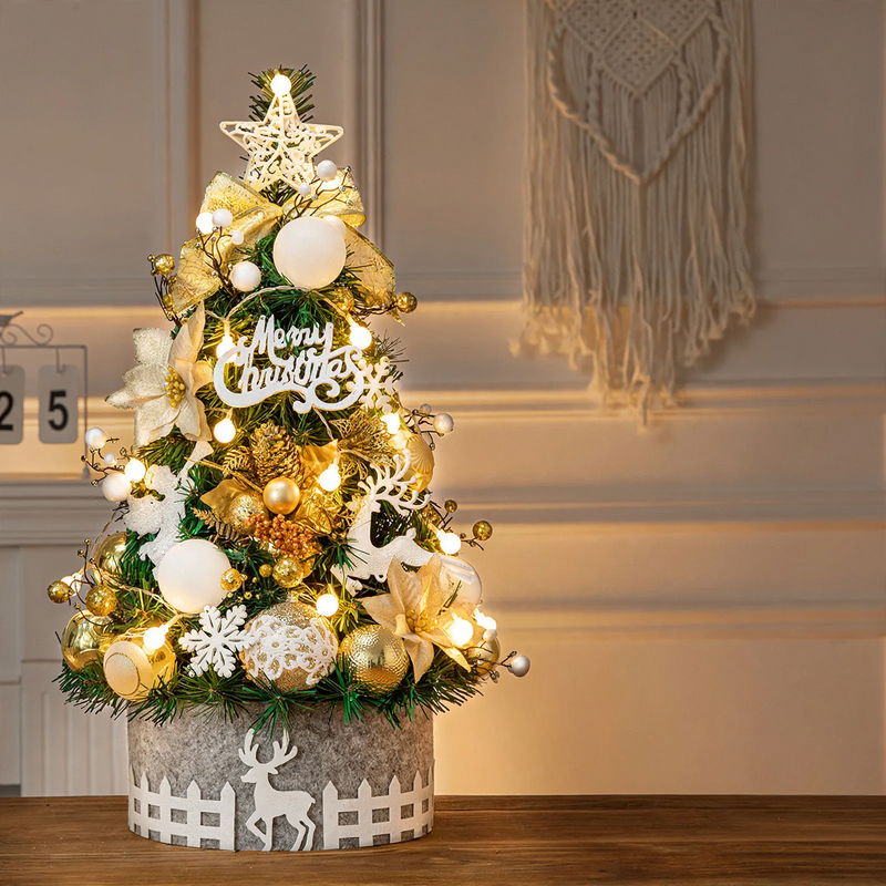 Mini Christmas Tree Set, 60 cm, PVC, Table Decoration