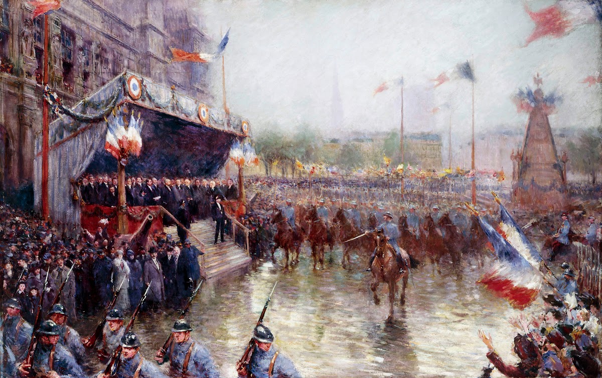 La Place De LhôTel De Ville Le 20 Octobre 1918 Manifestation En Lhonneur De La C