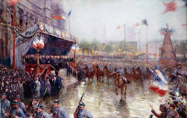 La Place De LhôTel De Ville Le 20 Octobre 1918 Manifestation En Lhonneur De La C