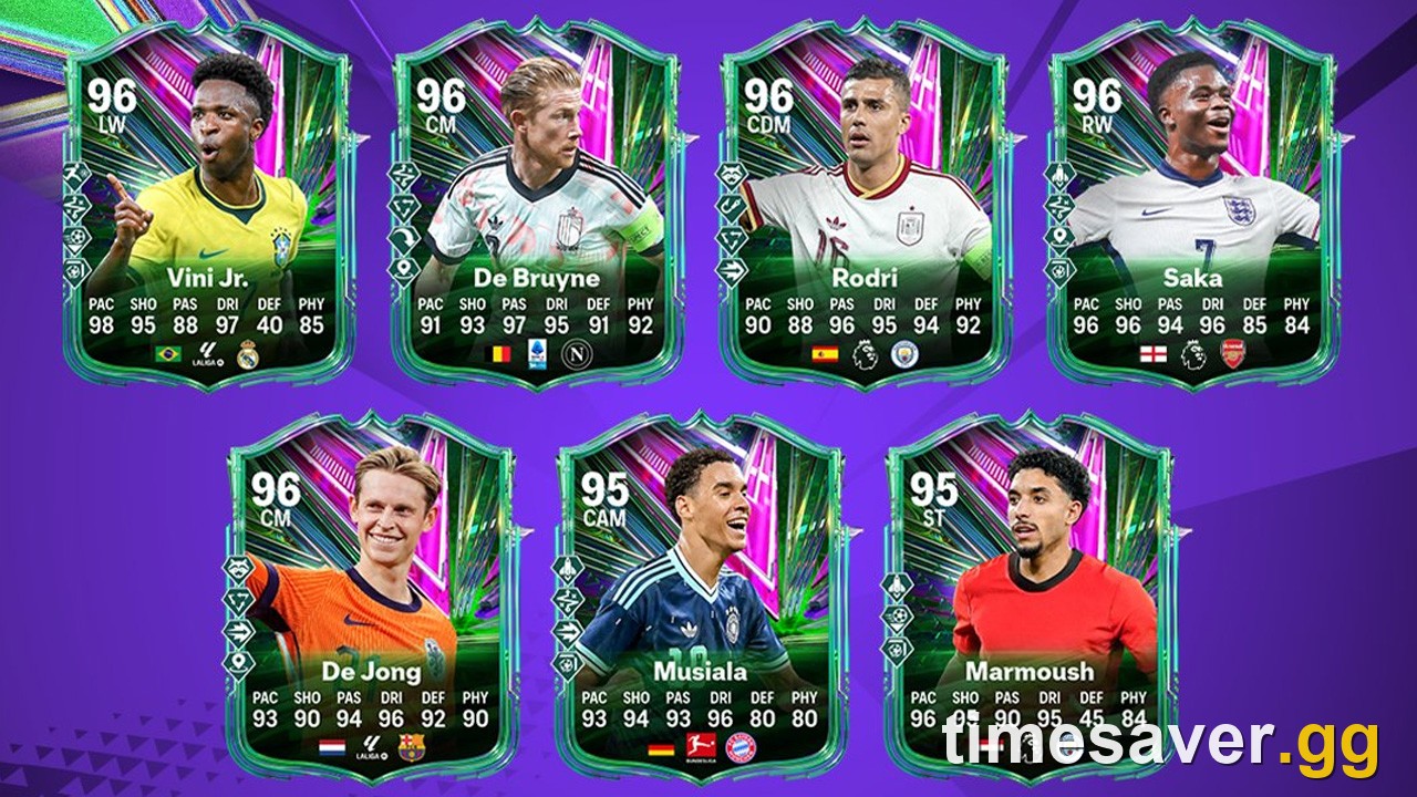 EA FC 26 Path to Glory upgraded player items — Vini Jr, De Bruyne, Rodri, Saka and more at 95-96 OVR