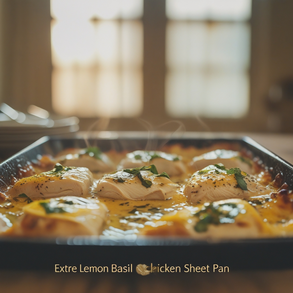 Zesty Lemon Basil Chicken & Lentil Sheet‑Pan Dinner