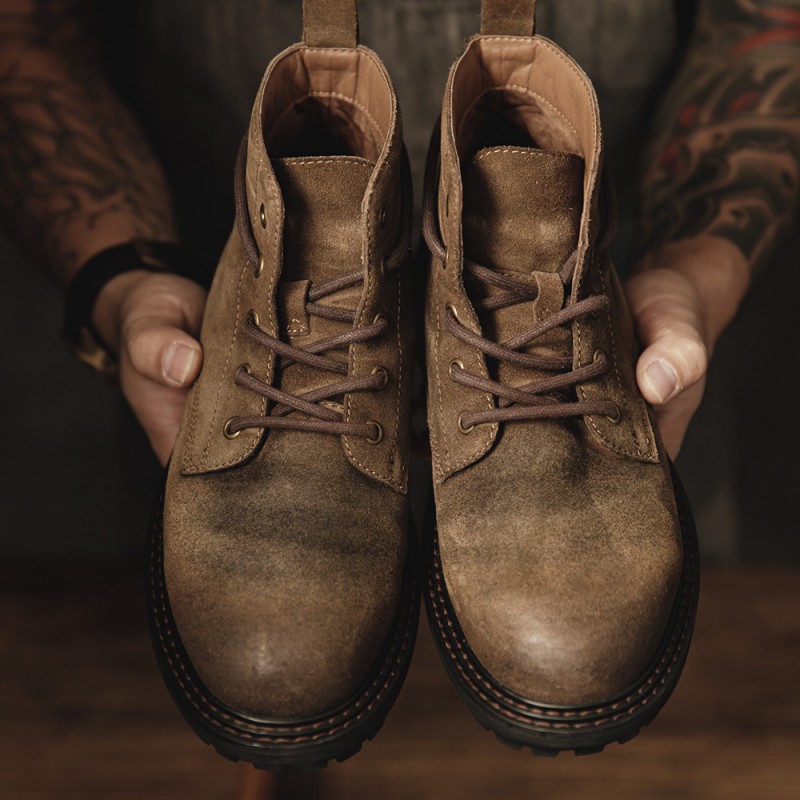 Men's Desert Boots, Suede, Lined