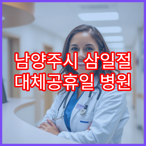 남양주시 삼일절 대체공휴일 병원 연휴 진료 호흡곤란 상담 가능