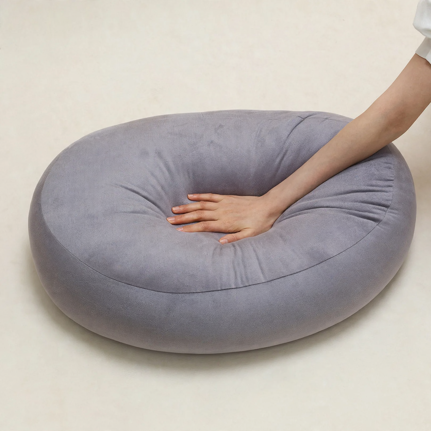 Round Support Cushion, 55×40 cm, Cotton