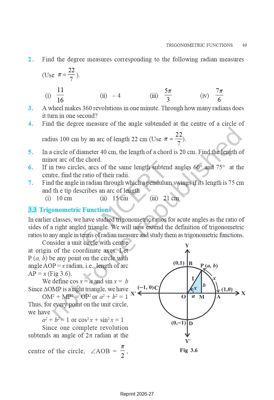 AHSEC Class 11 Mathematics Chapter 3 books Pdf (English Medium) ~ Daily ...