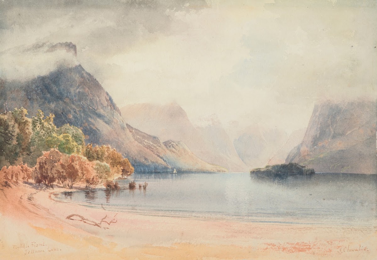 Middle Fiord Te Anau Lake 1866