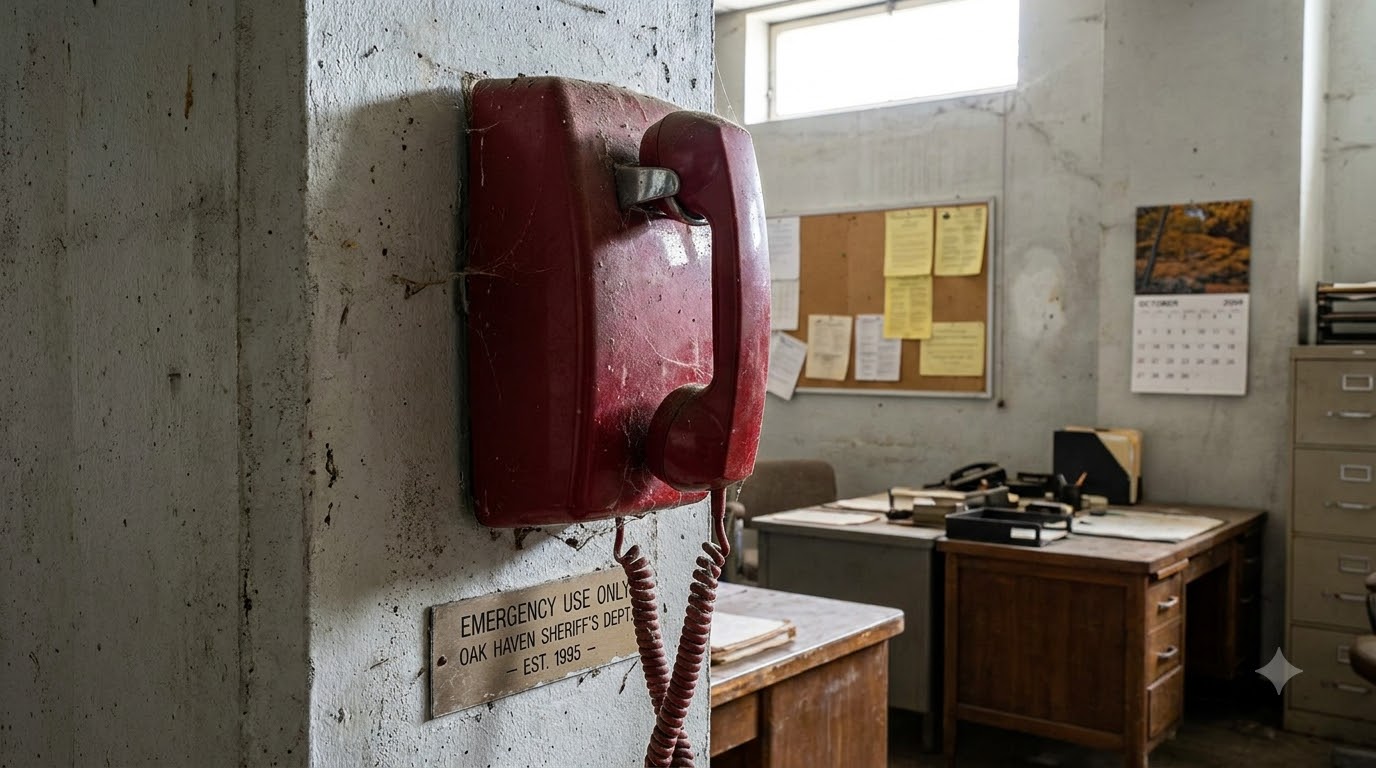 For 14 Years, The Red Emergency Phone Bolted To The Wall Of The Oak Haven Sheriff's Department Never Rang.