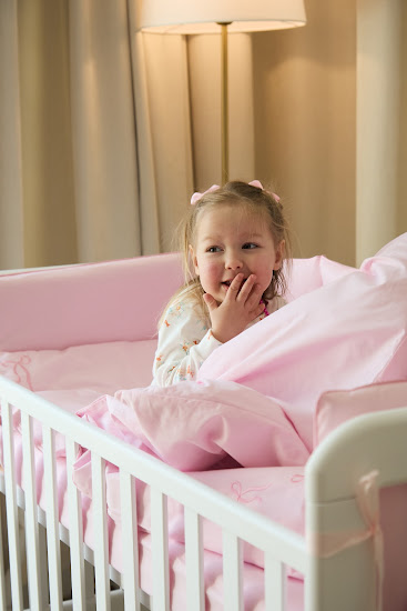 Bedding set for a baby crib 6 el Twins Belle pink