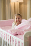 Bedding set for a baby crib 6 el Twins Belle pink
