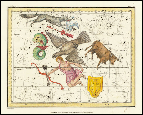 Aquila Antinous Scutum Taurus Sagittarius Vulpecula Anser  Delphinus 1822